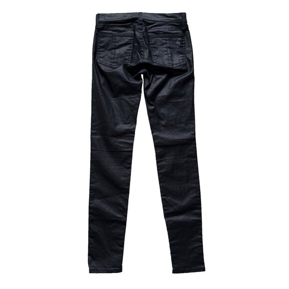 rag and bone black dress pants, detail zippers, 25, fitted, jeans black, - Picture 2 of 13